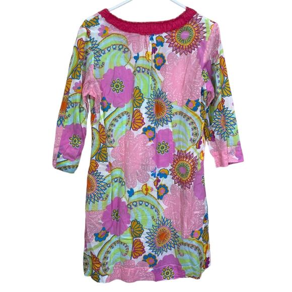 Boden Bright Floral Print Swimsuit Cover Up 100% Cotton Women's Size 8 - Picture 5 of 5